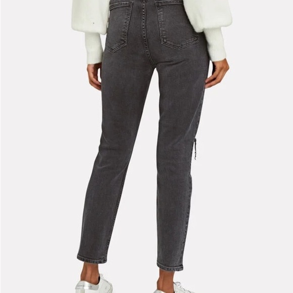 AGOLDE Nico High-Rise Skinny Distressed Faded Black Jeans Size 28 - Picture 4 of 8